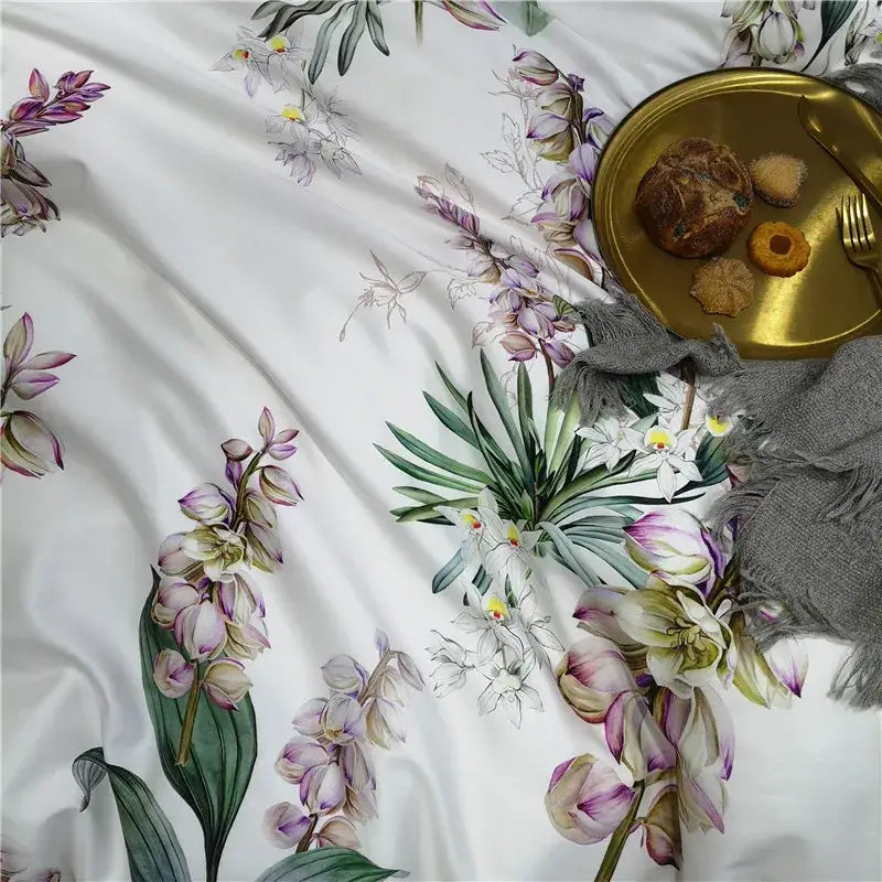 Navy Feather Duvet Set
