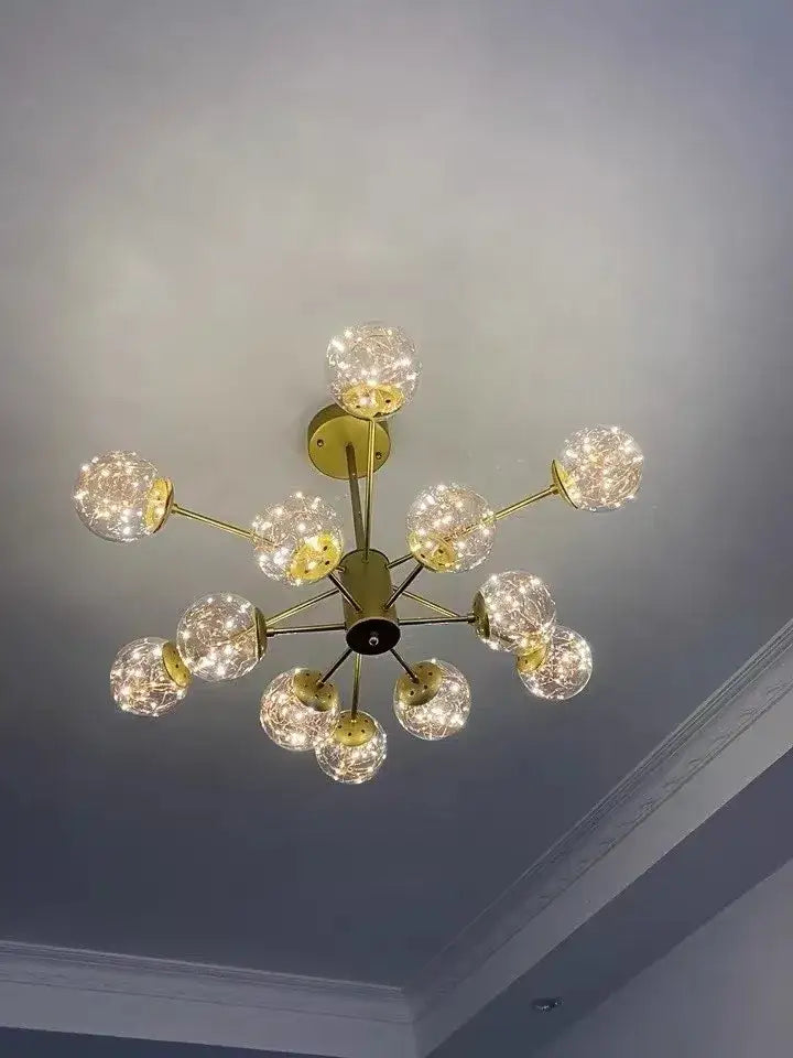 Smoke Gray Glass Chandelier