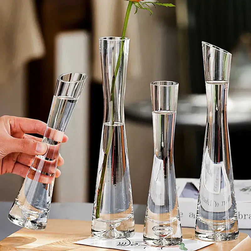 Clear Glass Vase Set