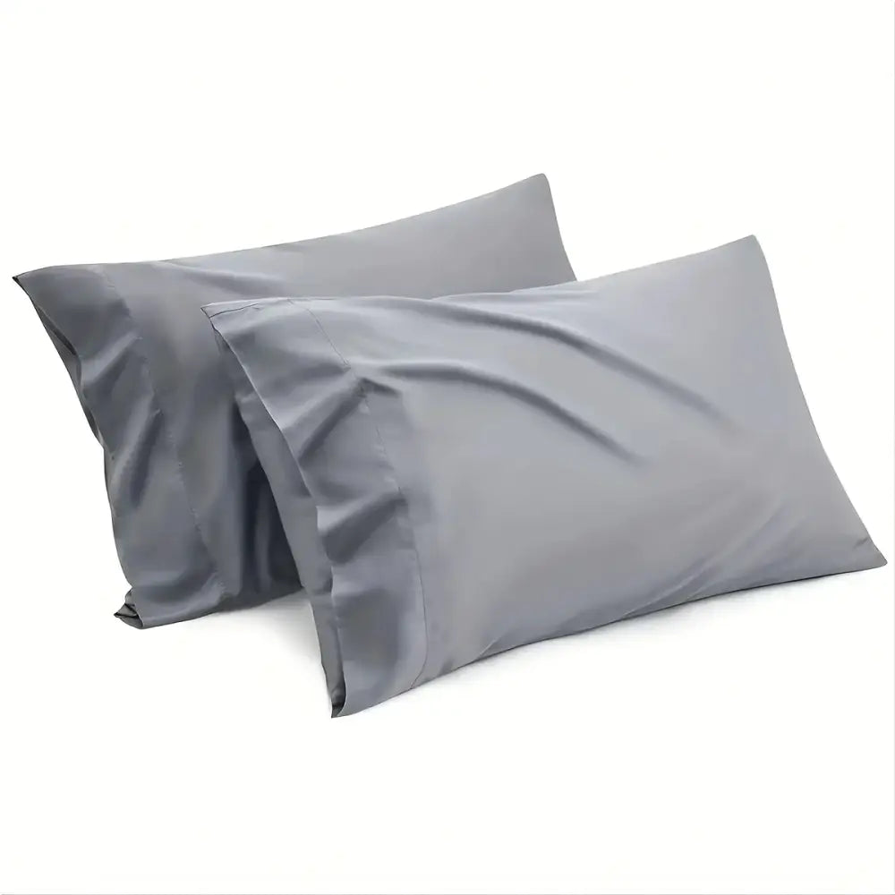 Gray Satin Bed Sheet Set