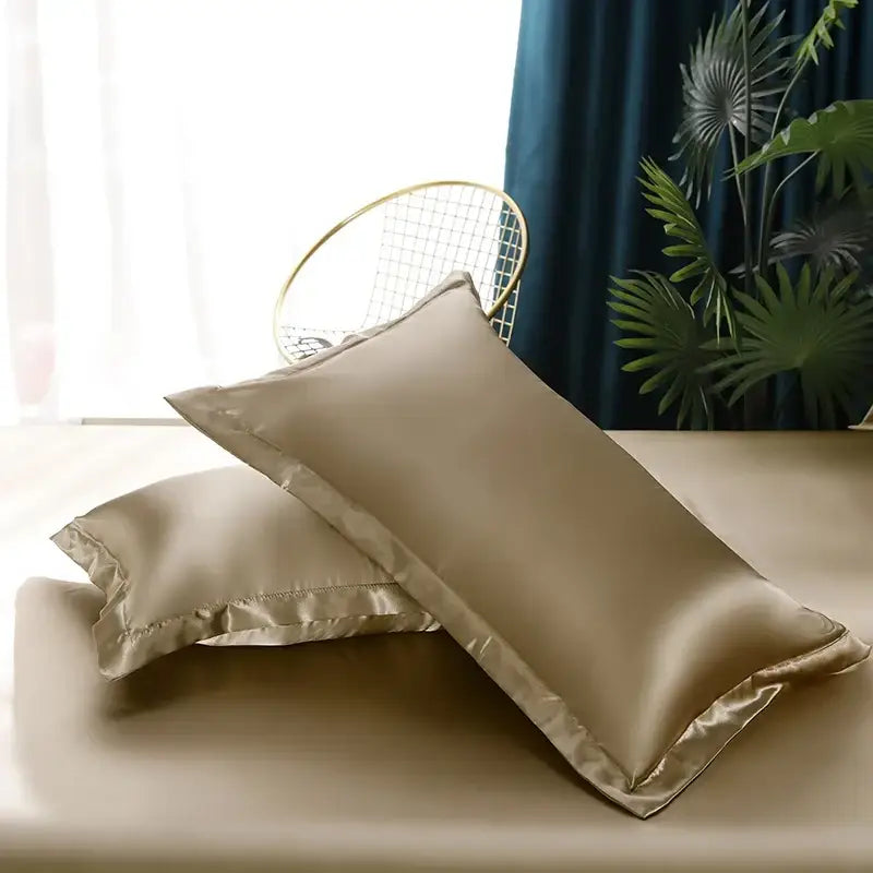 Dark Brown Satin Bedding