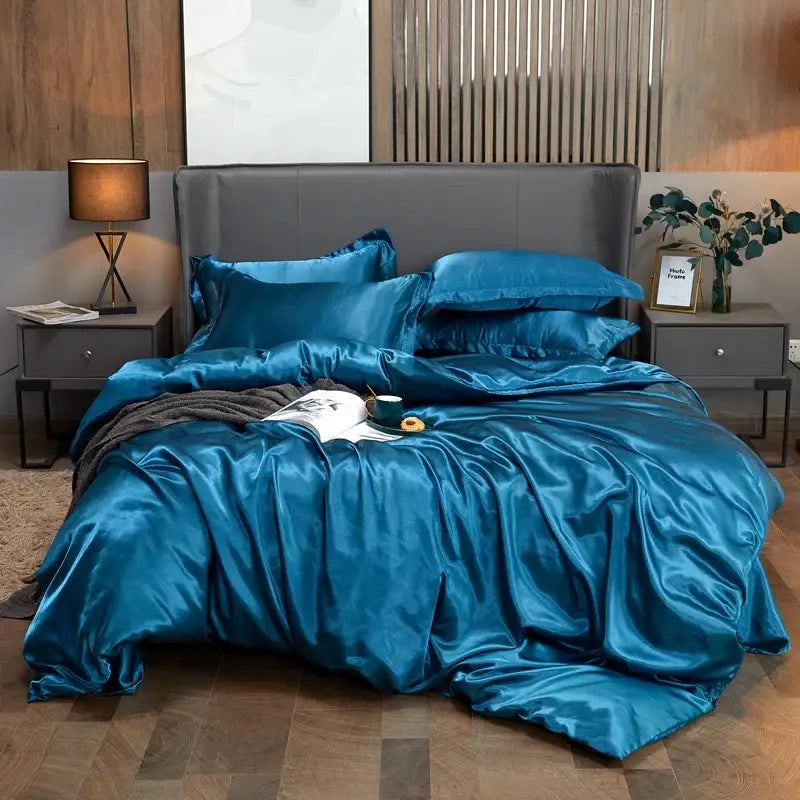 White Satin Duvet Cover