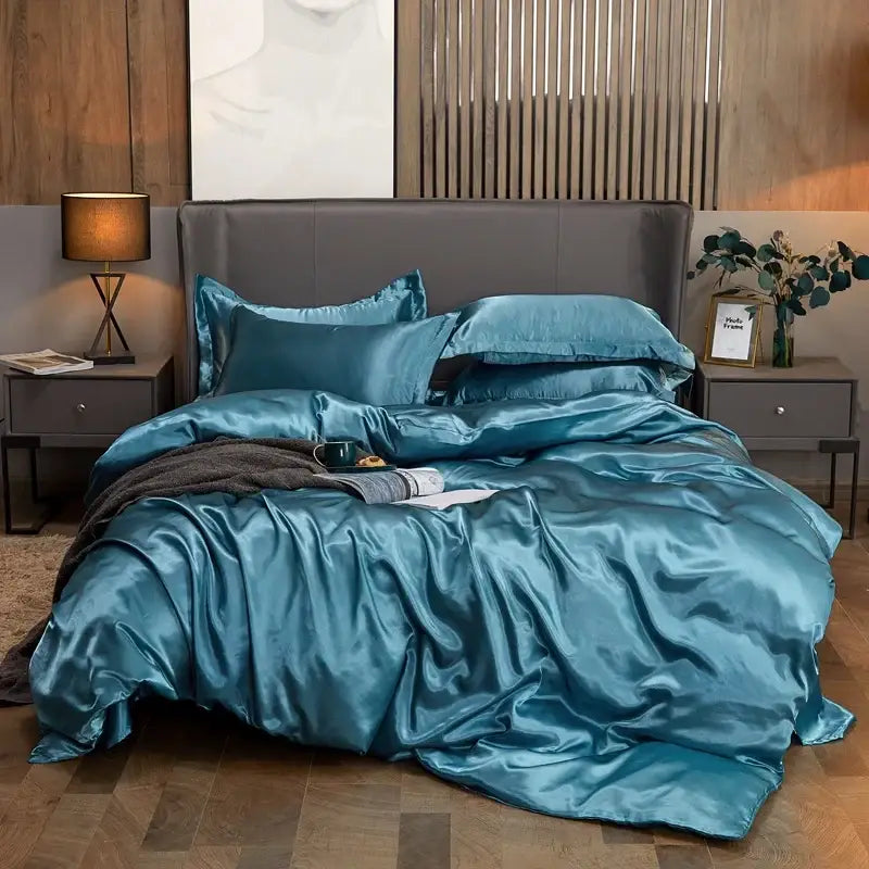 White Satin Duvet Cover