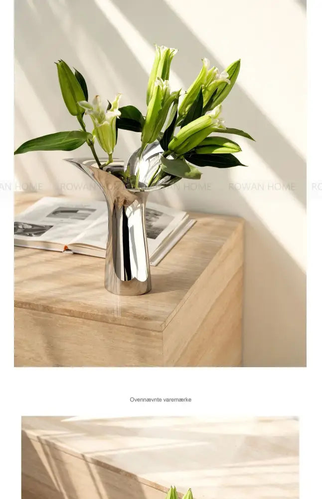 Silver Stainless Steel Vase