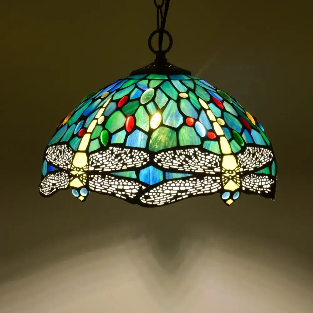 Rose Stained Glass Pendant