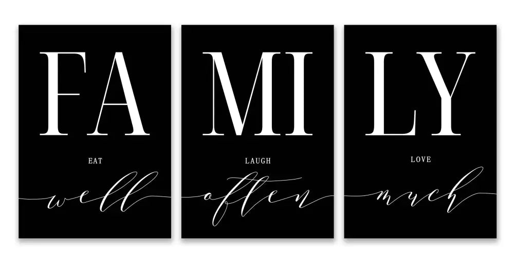 Black Family Wall Art Set