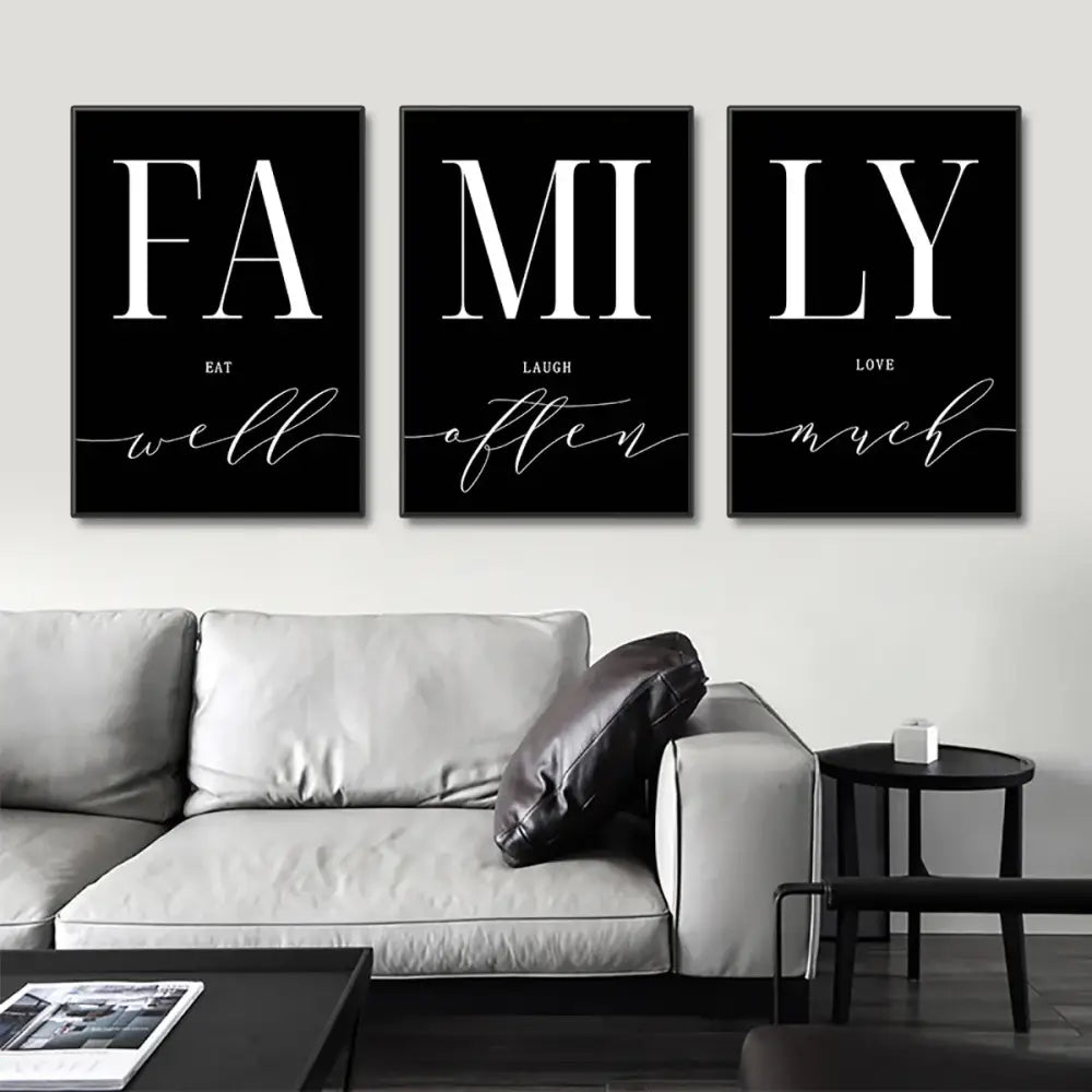 Black Family Wall Art Set