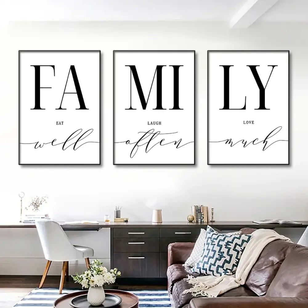 Black Family Wall Art Set