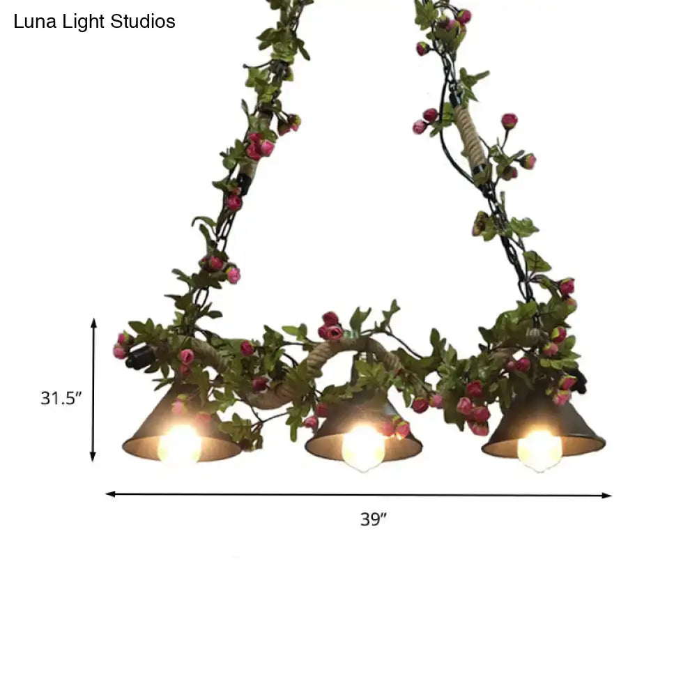 Black Rose Ceiling Light