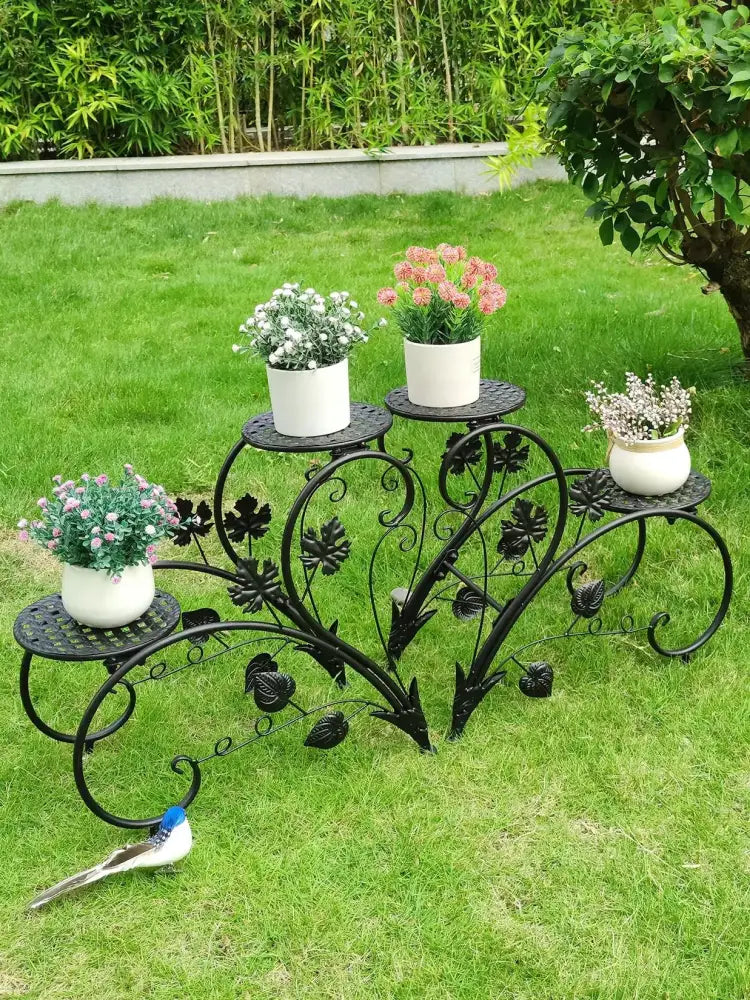 White Metal Plant Stand