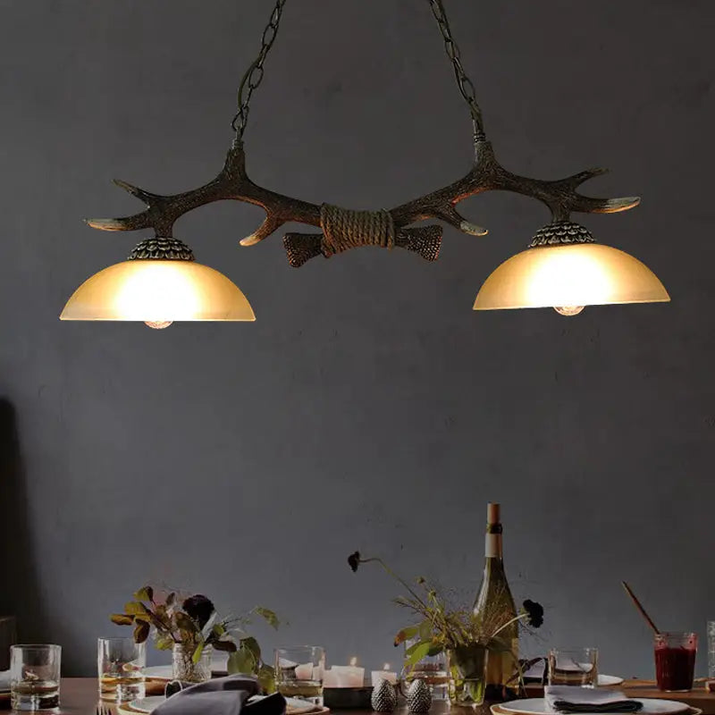 Antler Glass Pendant Light