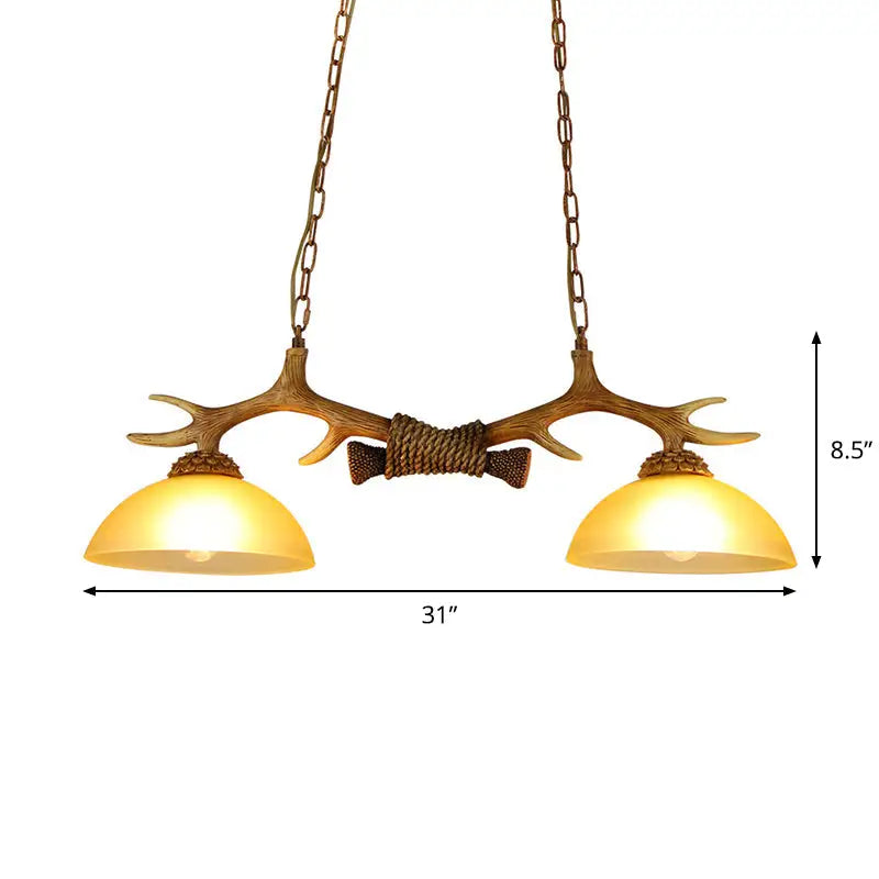 Antler Glass Pendant Light