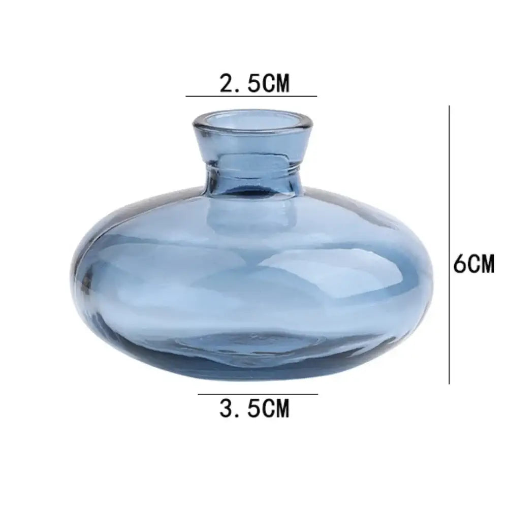 Blue Glass Vase Trio