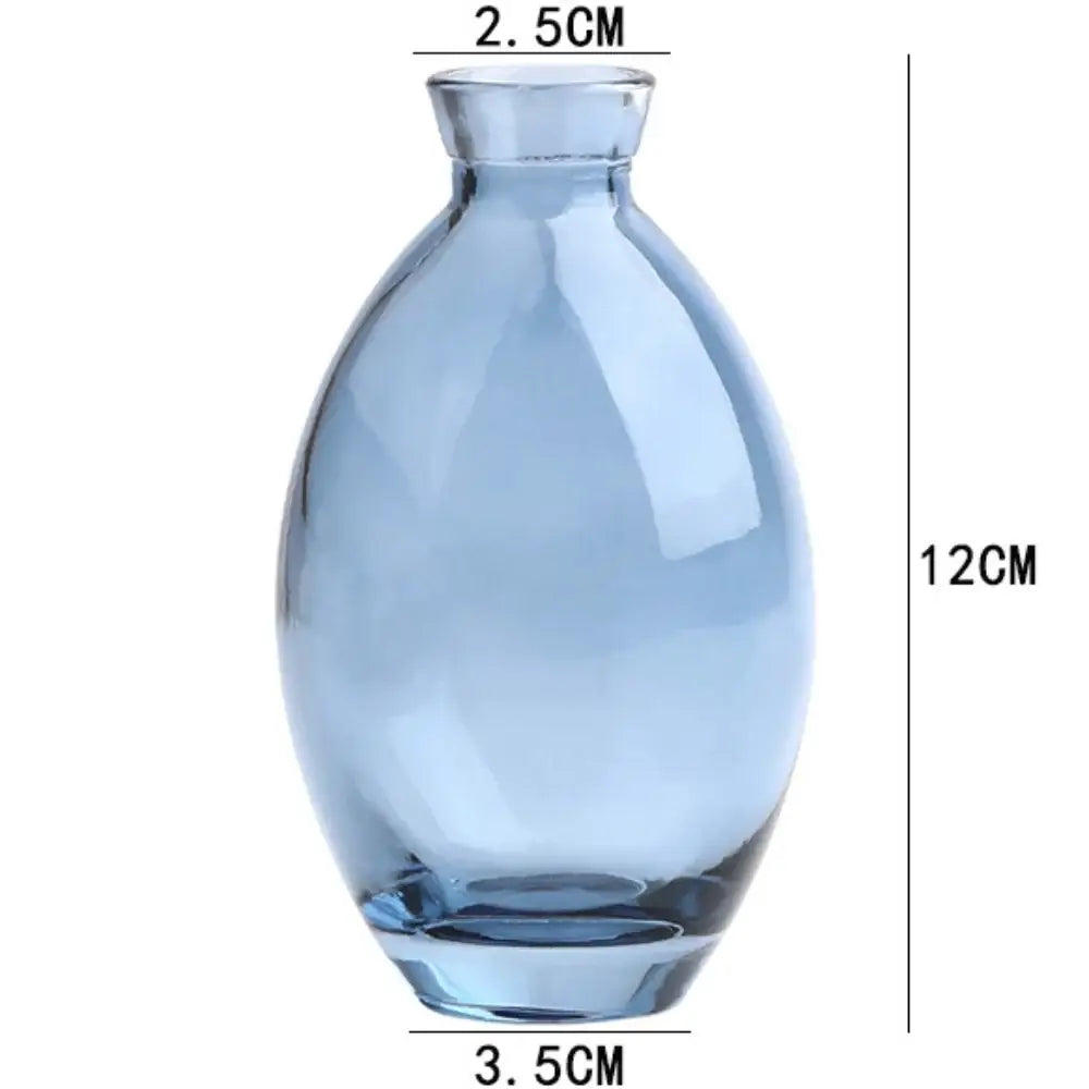 Blue Glass Vase Trio