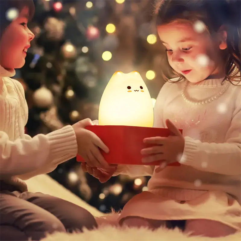 White Silicone Cat Lamp