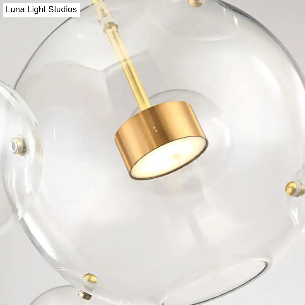 Brass Bubble Cluster Pendant