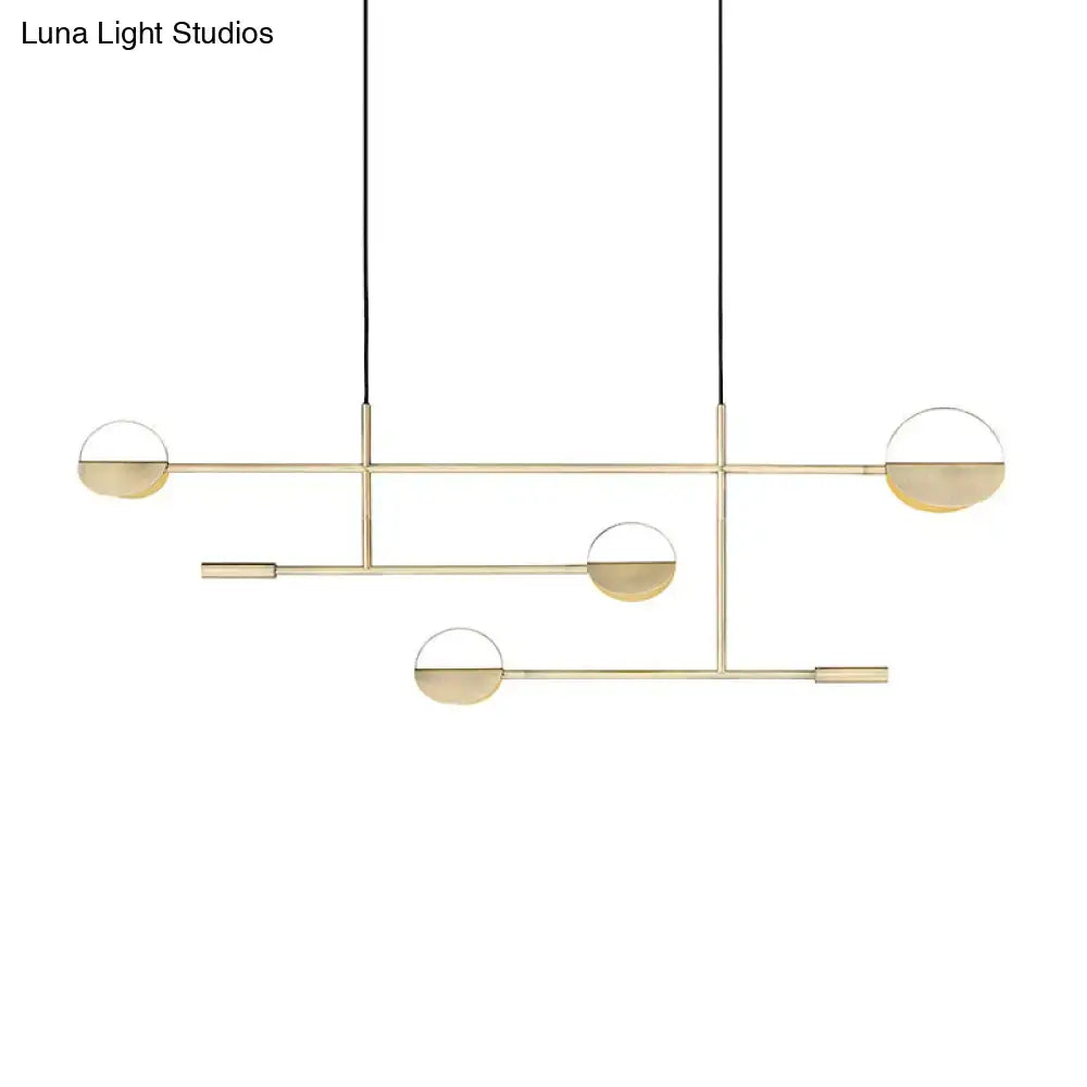 Gold Minimalist Geometric Pendant Light