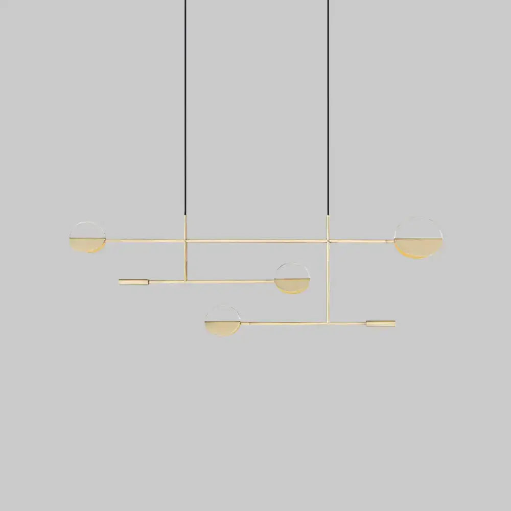 Gold Minimalist Geometric Pendant Light