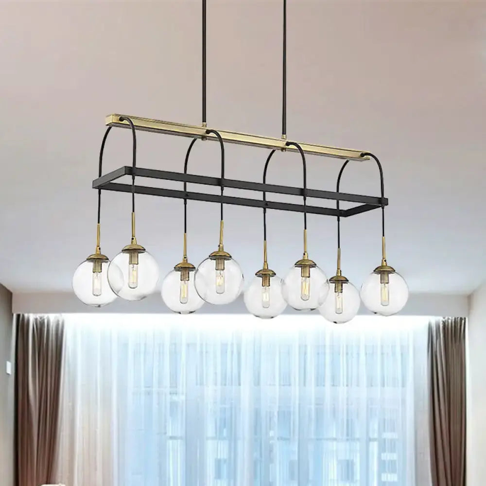 Black Gold Glass Pendant for Kitchen Island
