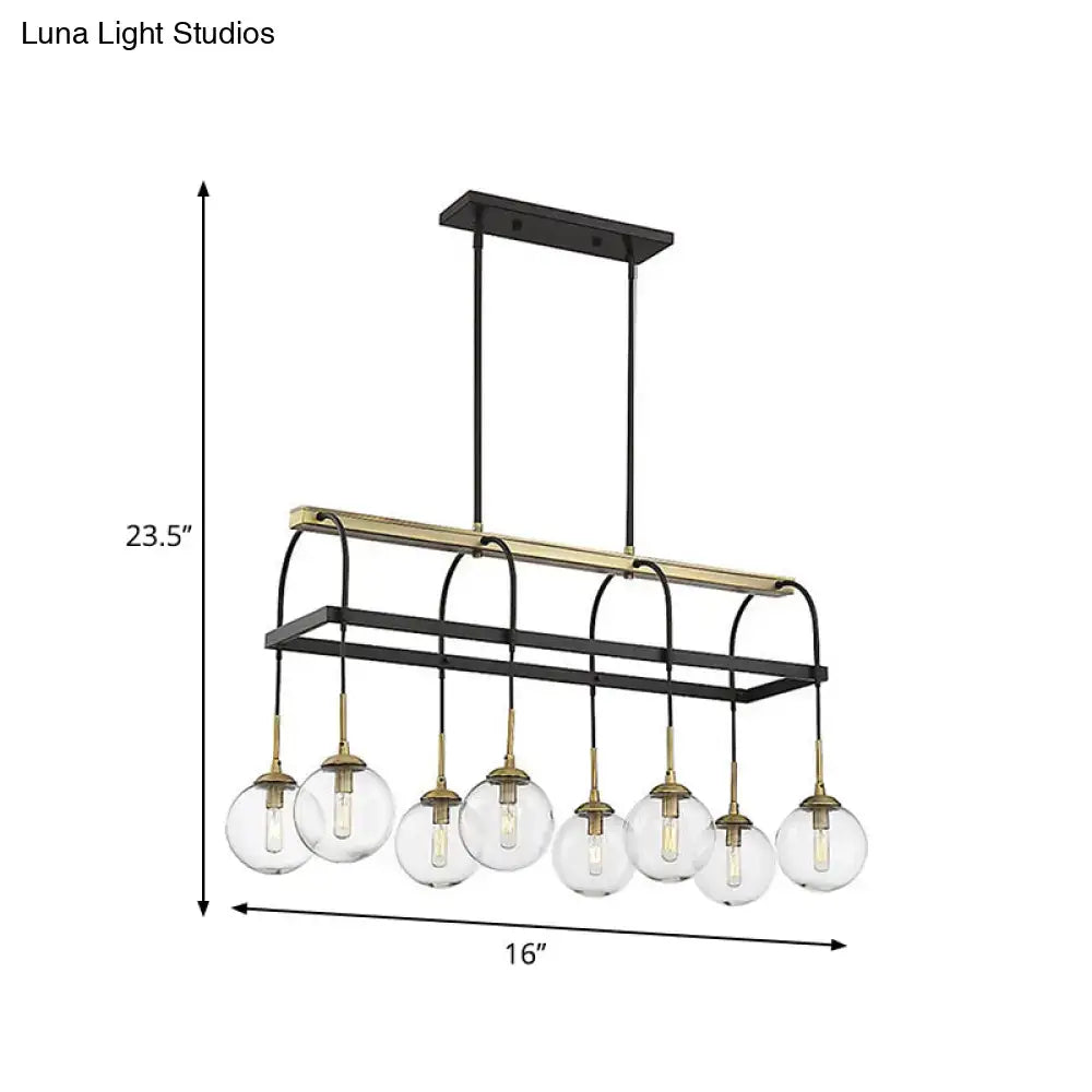 Black Gold Glass Pendant for Kitchen Island