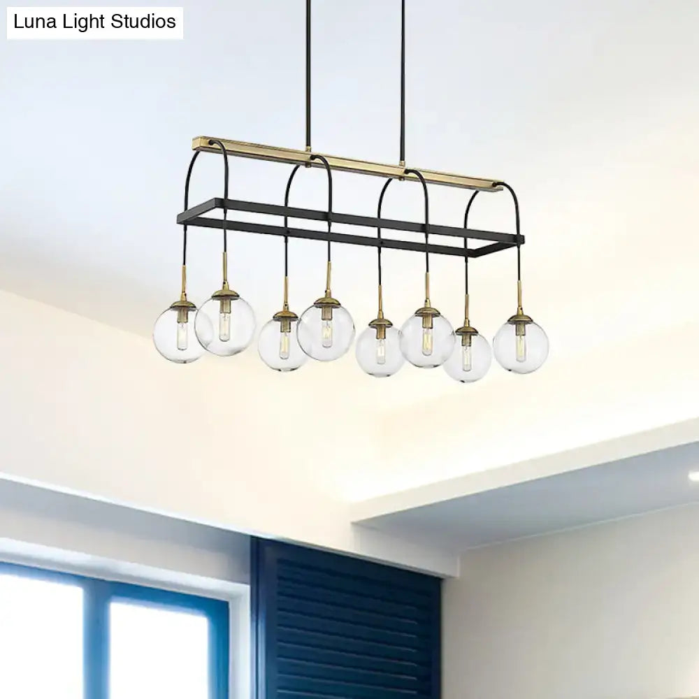 Black Gold Glass Pendant for Kitchen Island
