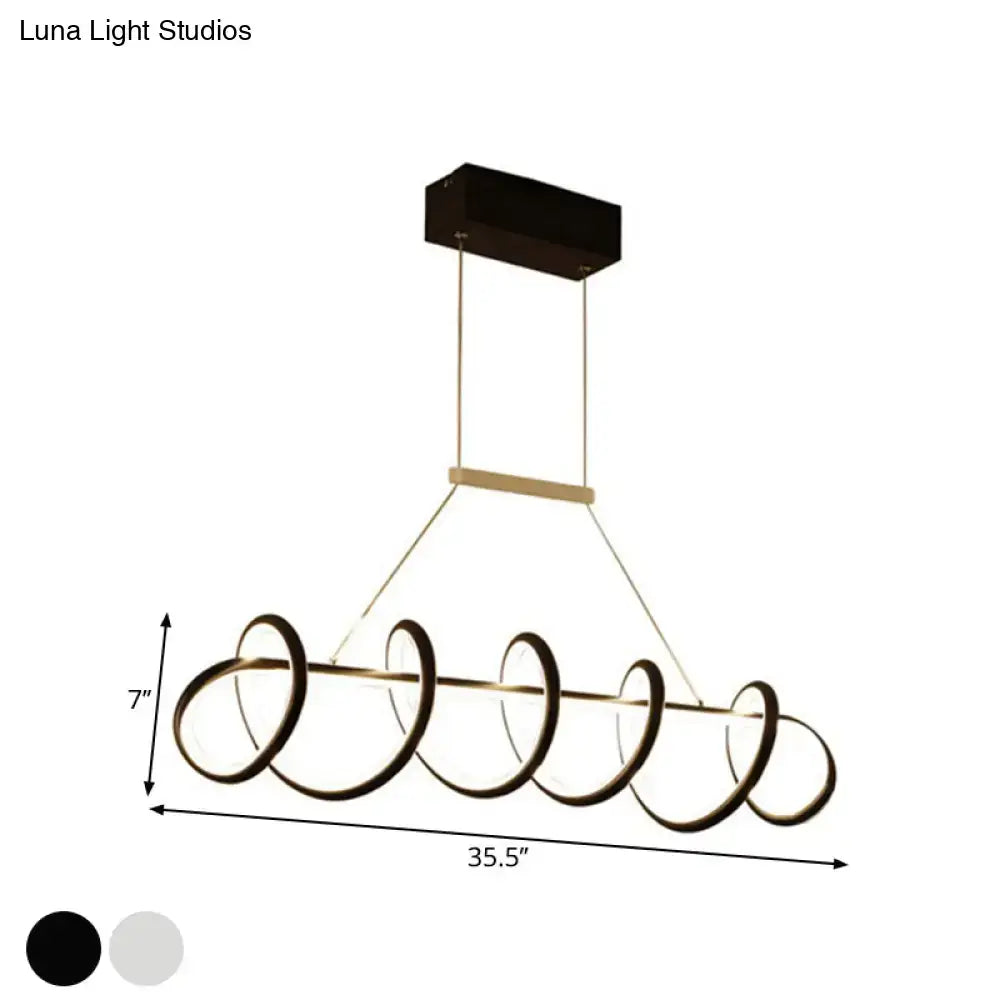 White Twisted Ceiling Light