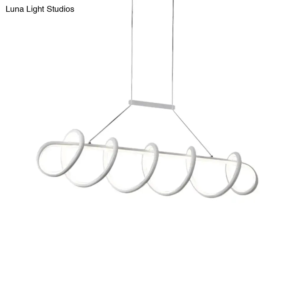 White Twisted Ceiling Light