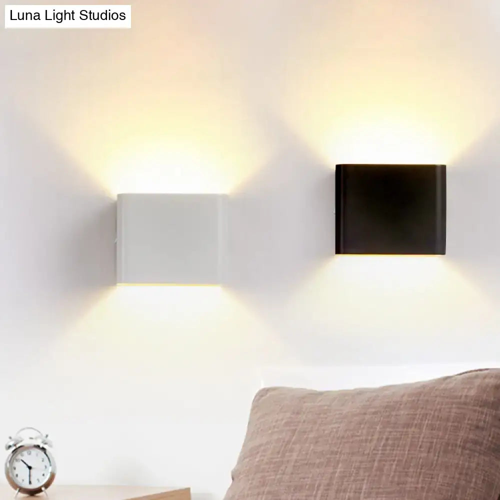 Black Cube Wall Sconce