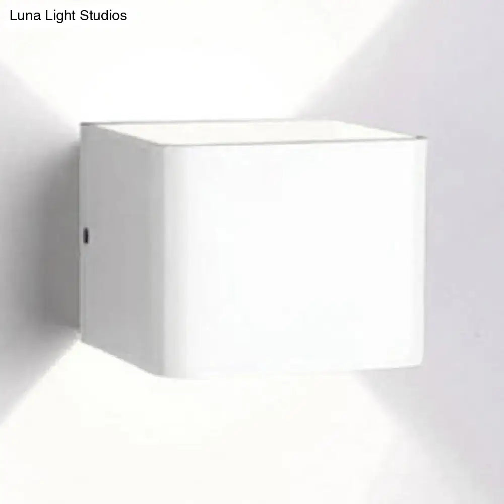 Black Cube Wall Sconce