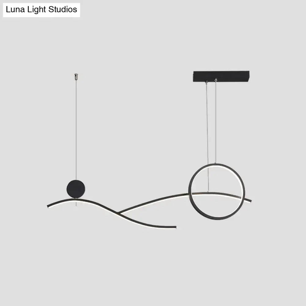 Chrome S-Shape Hanging Light