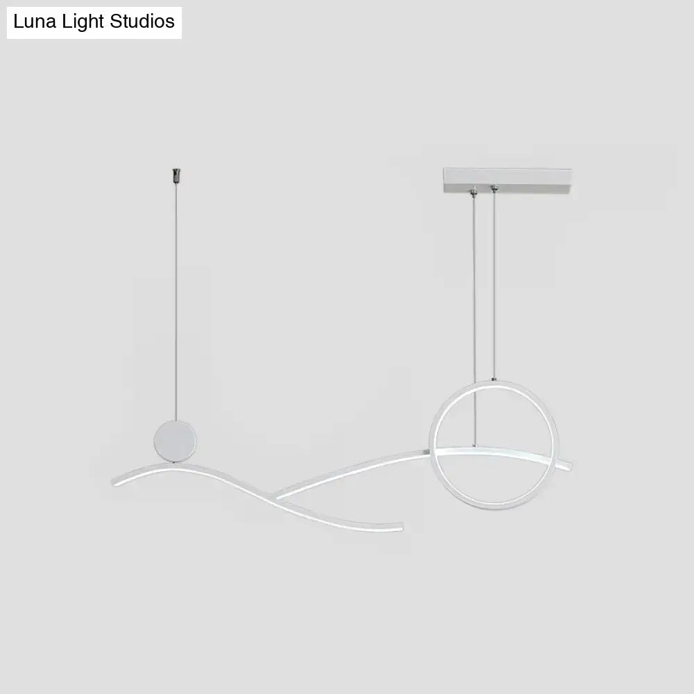 Chrome S-Shape Hanging Light