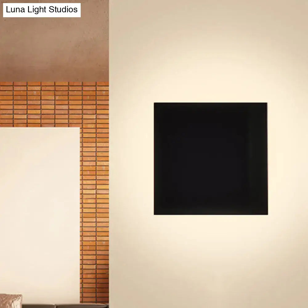 Black Square Soft-Glow Wall Sconce