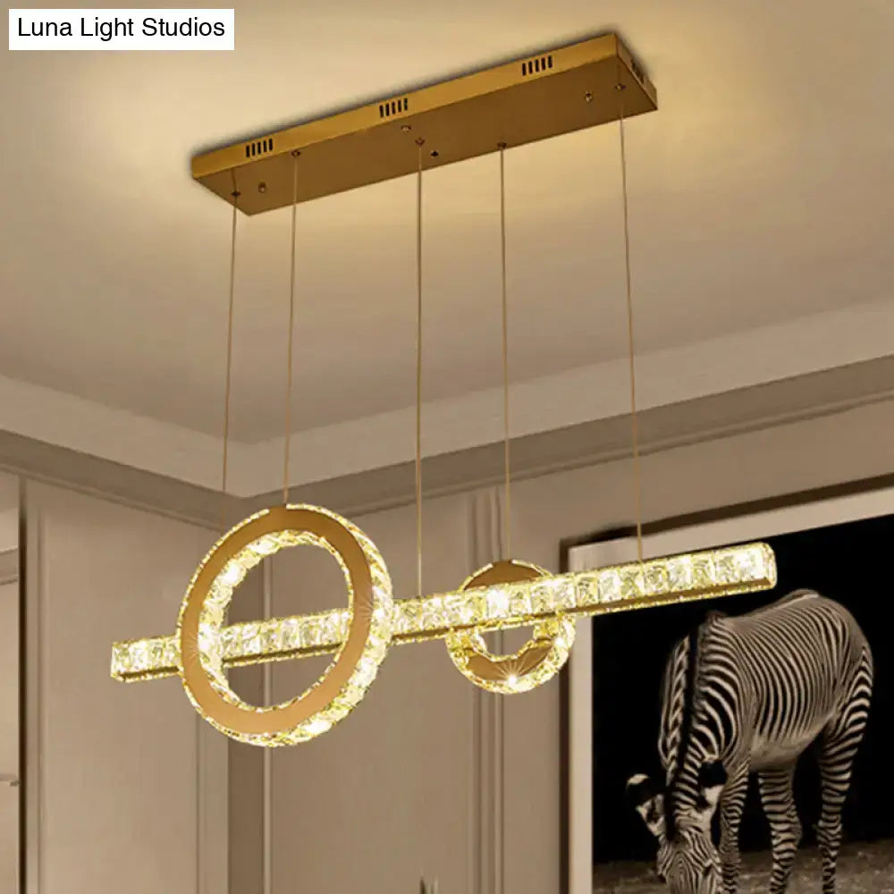 Gold Crystal LED Pendant