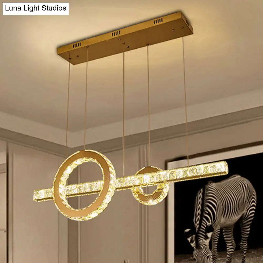 Gold Crystal LED Pendant