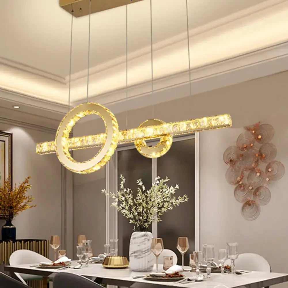 Gold Crystal LED Pendant