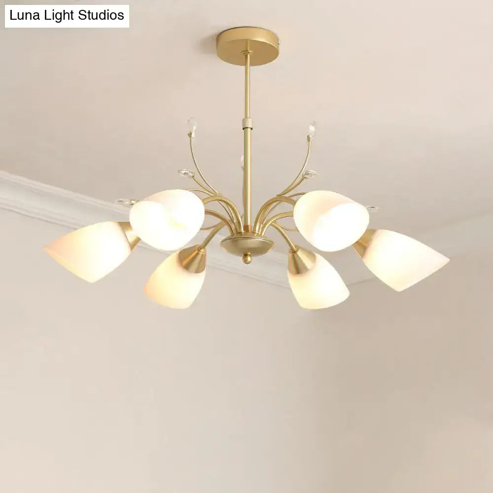 Gold Glass Chandelier
