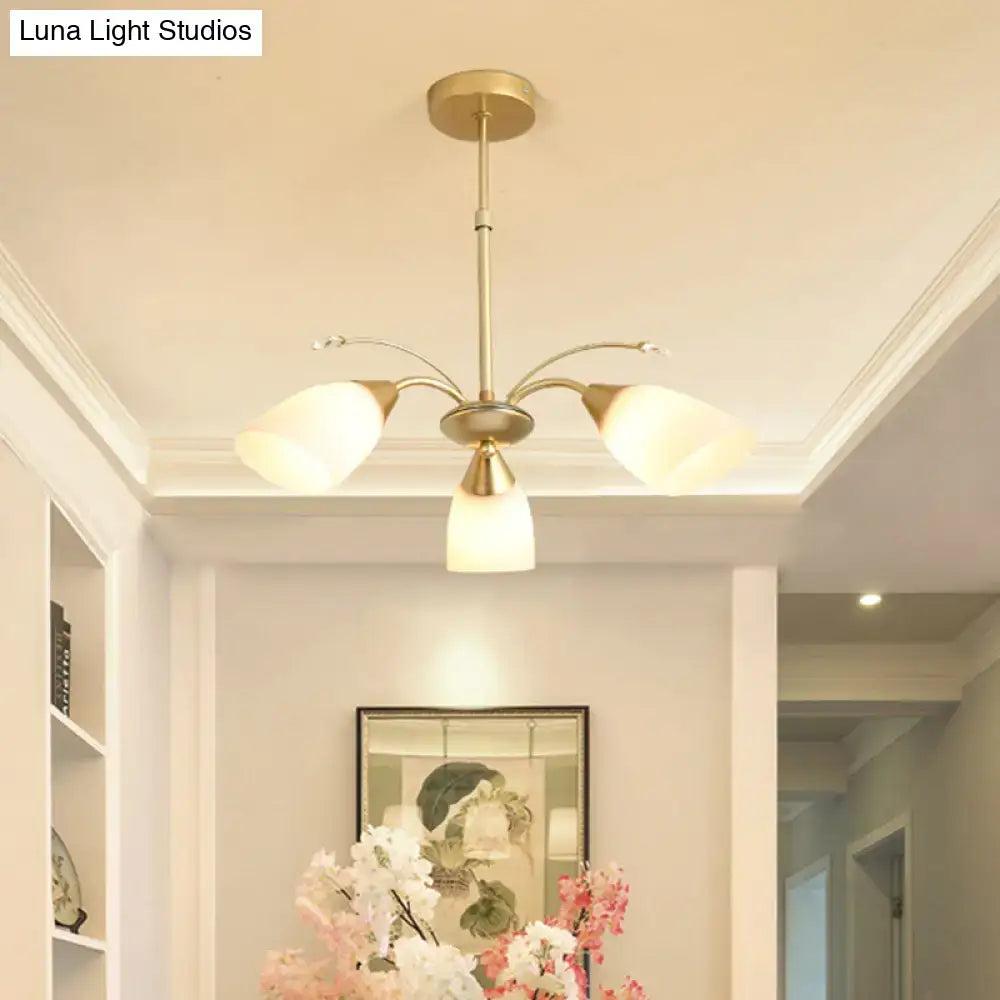 Gold Glass Chandelier