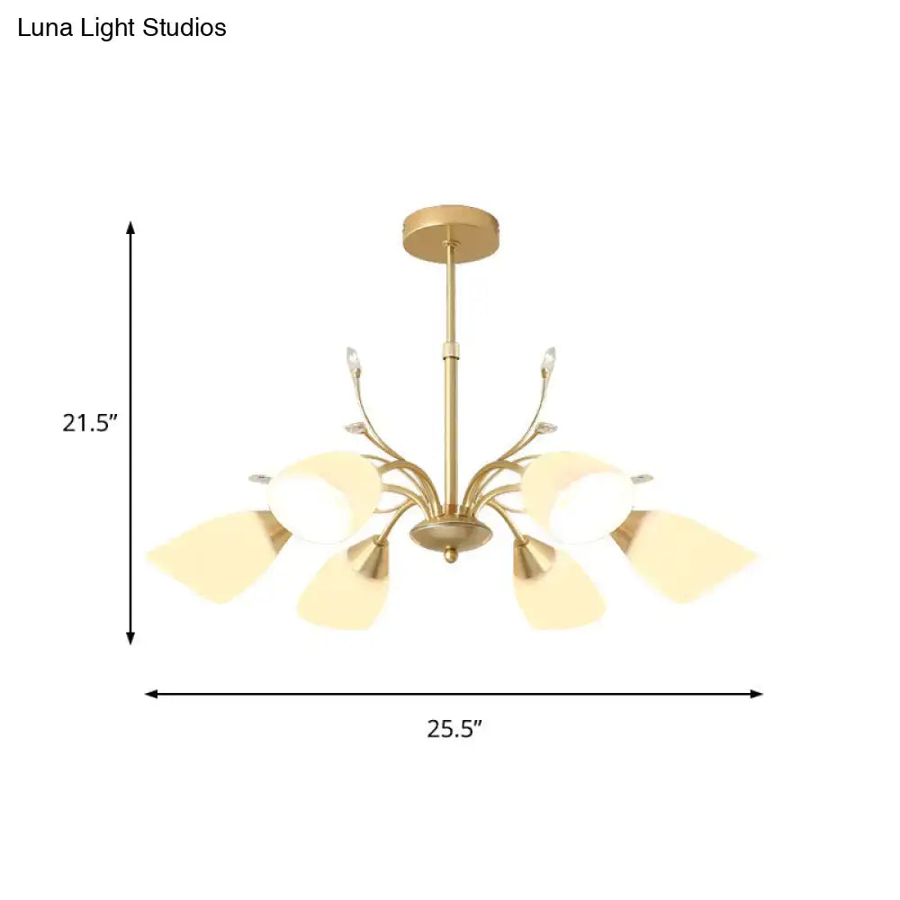 Gold Glass Chandelier