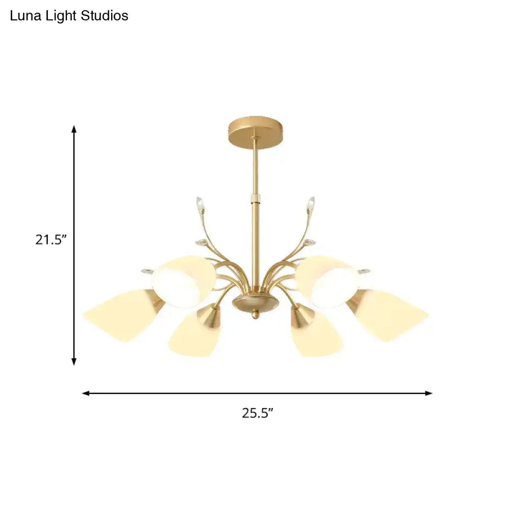 Gold Glass Chandelier