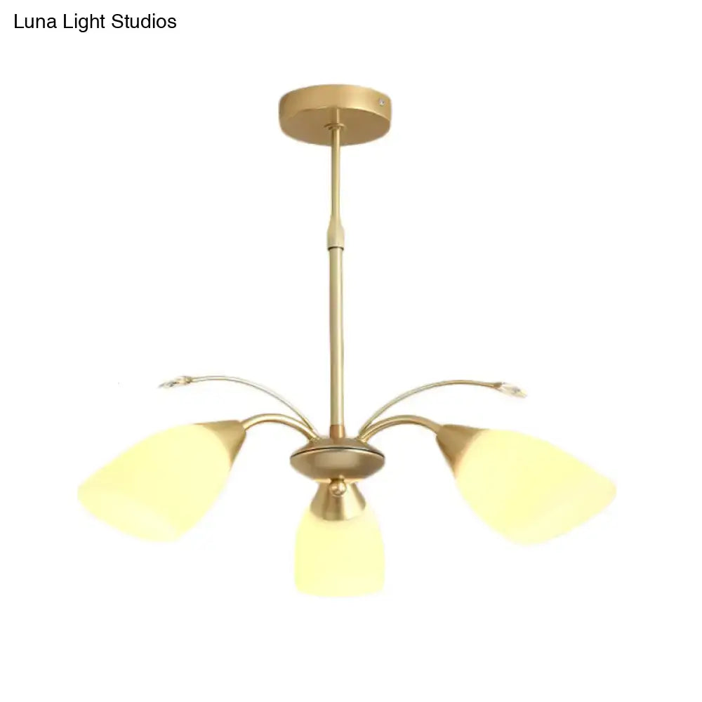 Gold Glass Chandelier