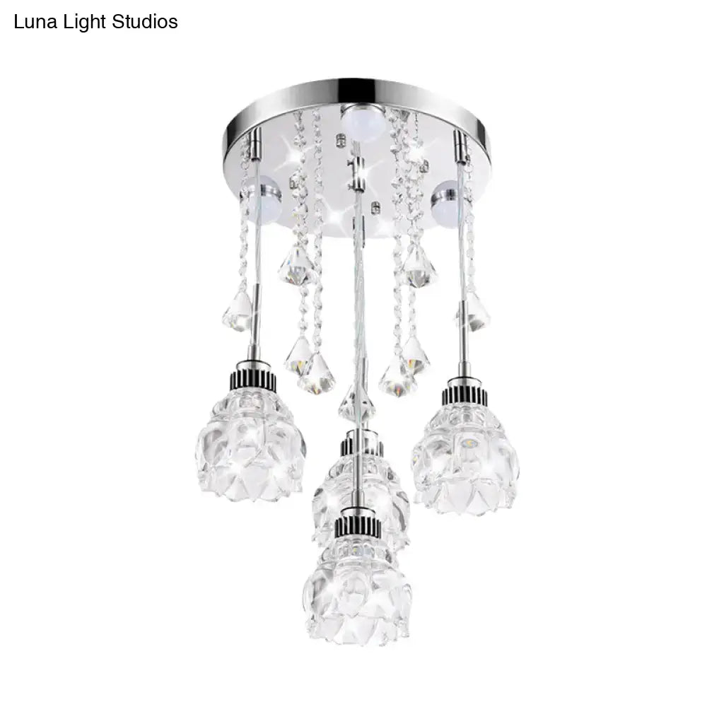 Chrome Crystal Shade Pendant