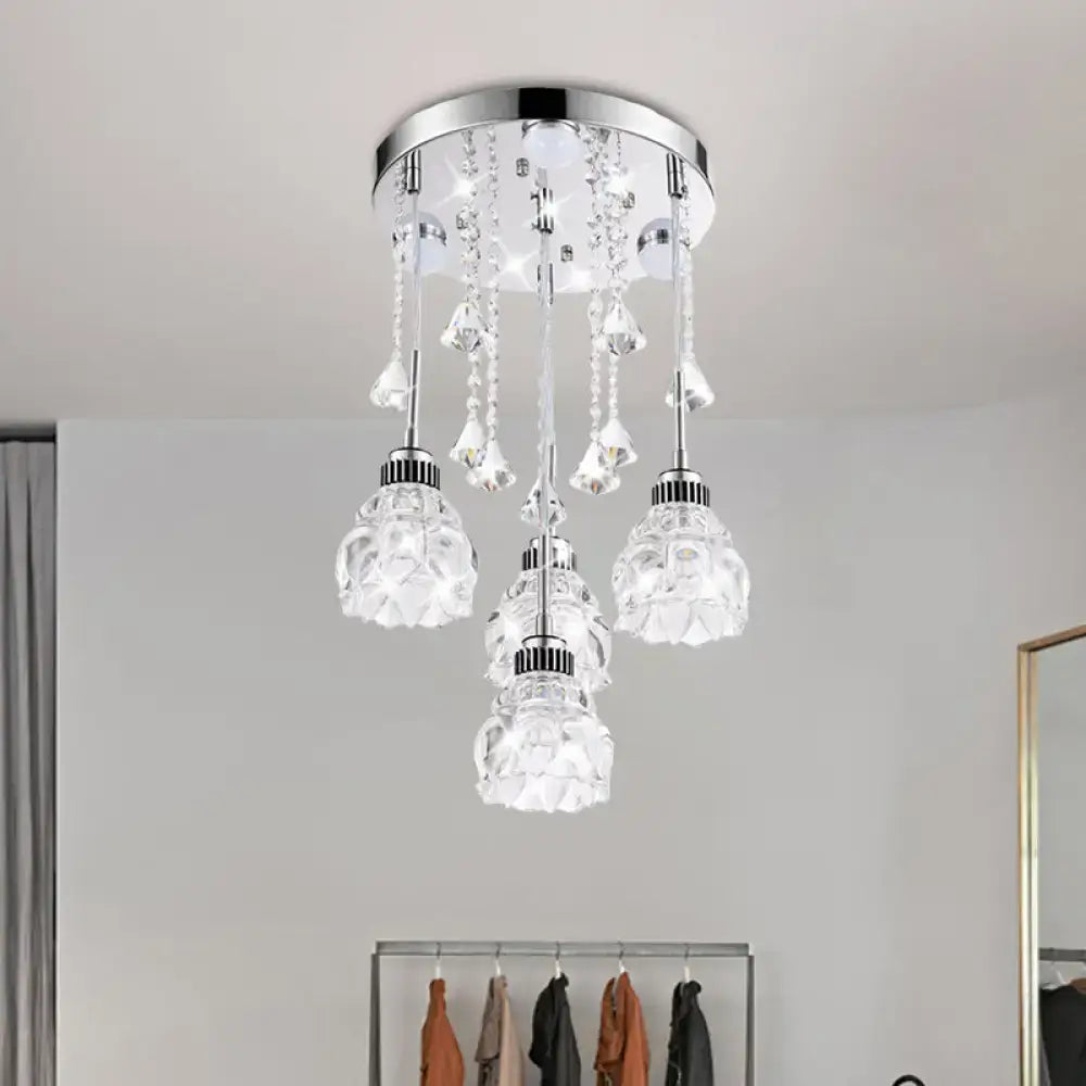 Chrome Crystal Shade Pendant