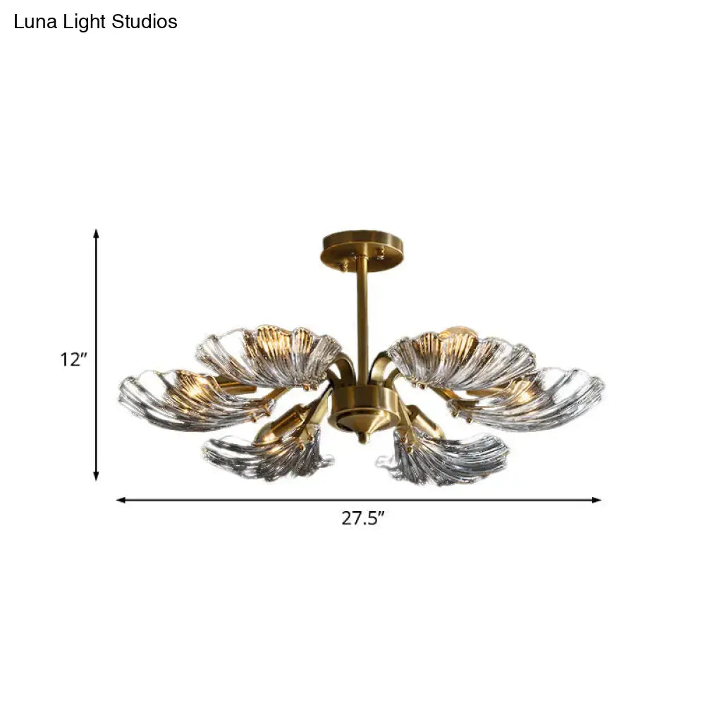 Brass Leaf Ceiling Light