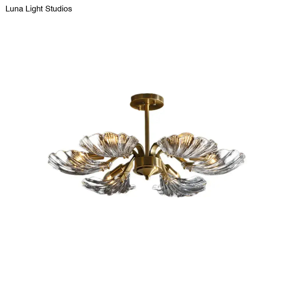 Brass Leaf Ceiling Light