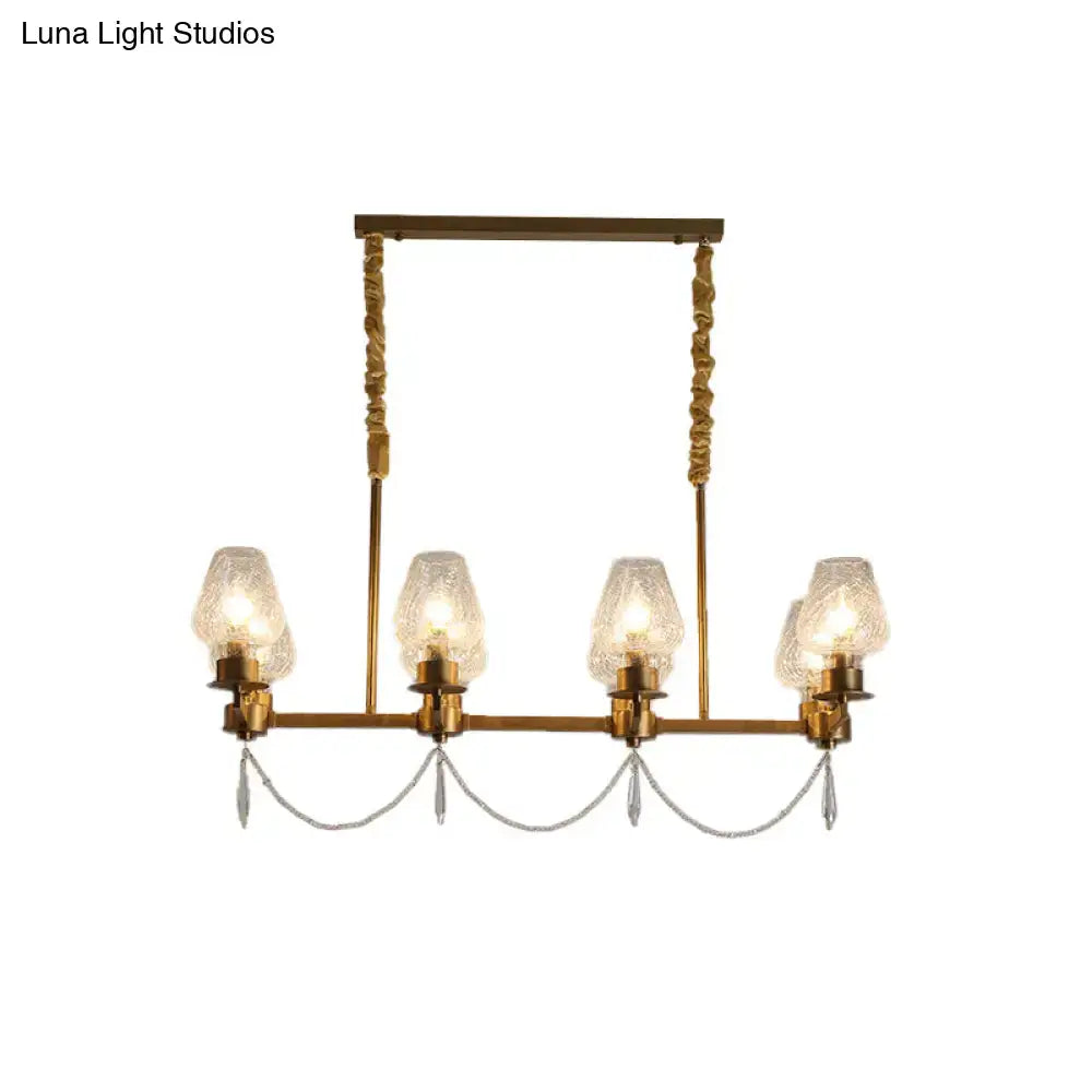 Brass Crystal Island Pendant