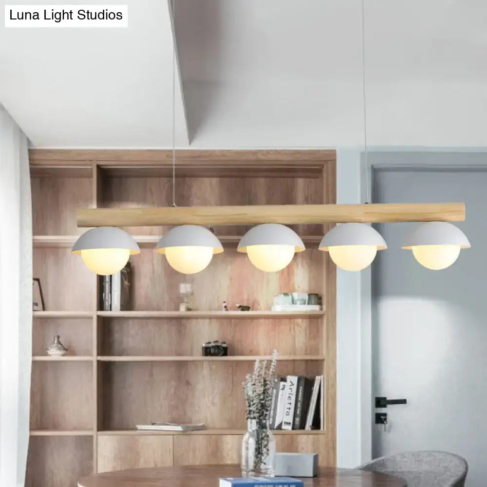 Wood LED Island Pendant