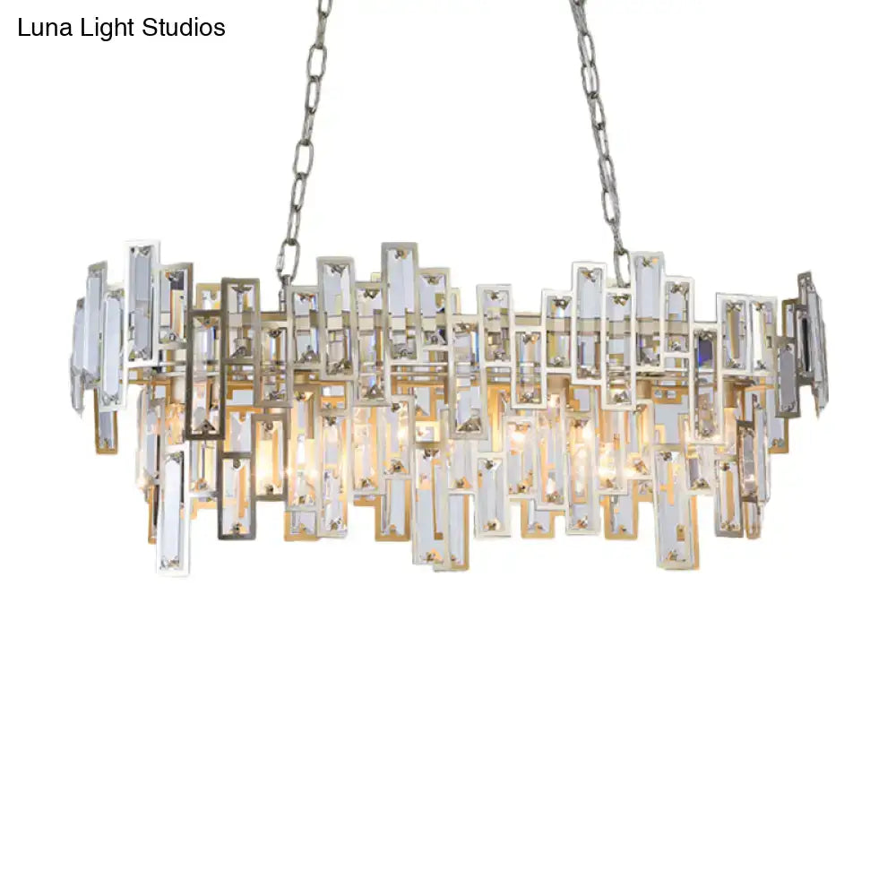 Gold Black Crystal Island Light Encrusted Crystals