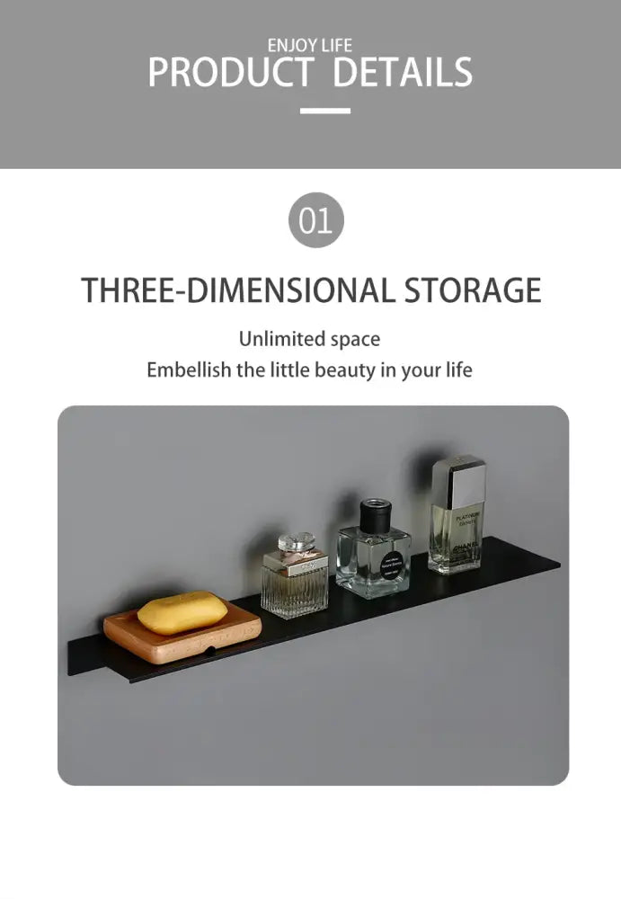 Black Aluminum Organizer Shelf