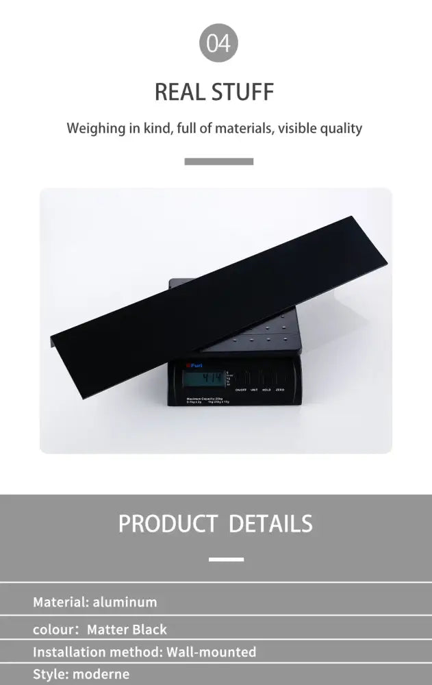 Black Aluminum Organizer Shelf