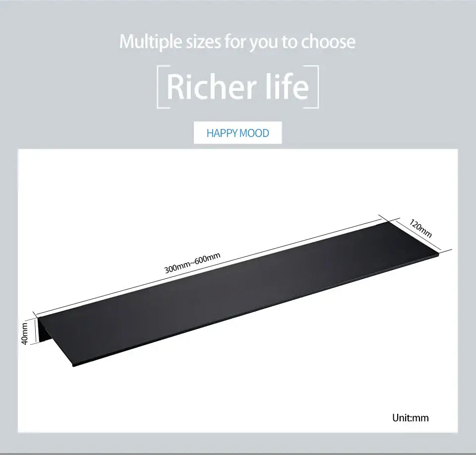 Black Aluminum Organizer Shelf